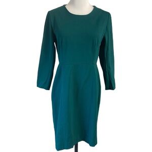 🎉Host Pic! 🎉 JCrew crewneck fitted dress emerald green size 6